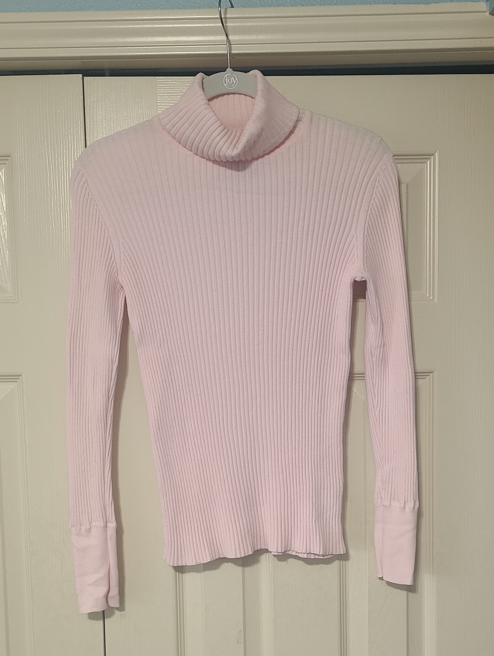 GAP Light Pink Ribbed Turtleneck Sweater